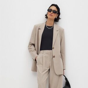 Oversized Melange Blazer